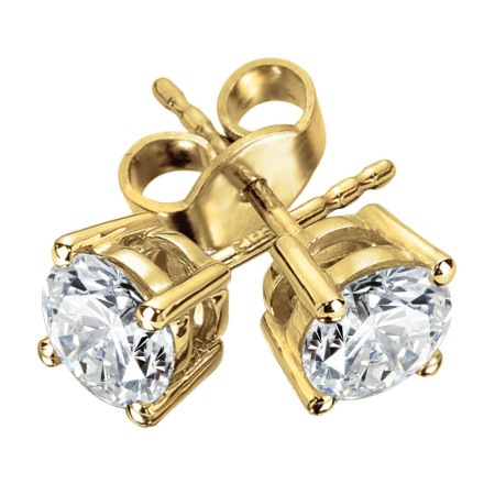 2.00 TDW 4-Prong Diamond Stud Earrings