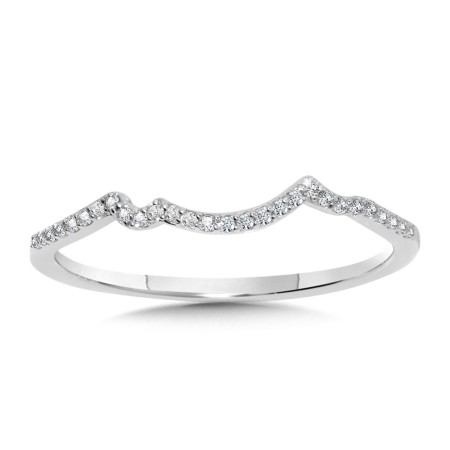 Curved Diamond Wedding Band