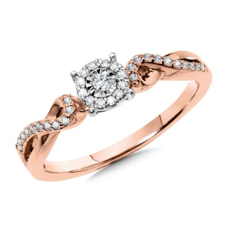 Round Infinity Halo Diamond Engagement Ring