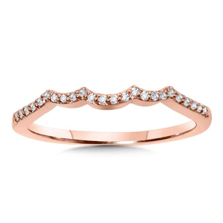 Curved Diamond Wedding Band