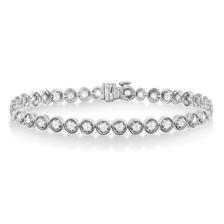 Bezel-Set Diamond Tennis Bracelet (2.00 ctw)