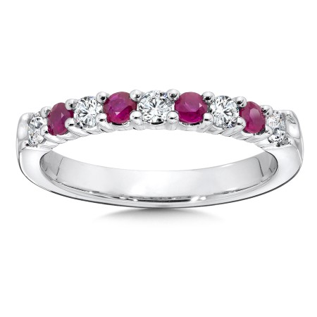 Diamond and Ruby Anniversary Band