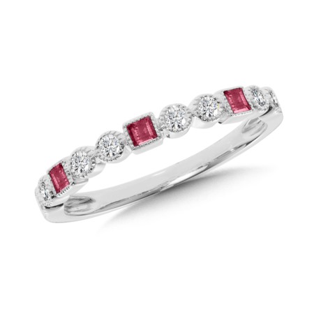 Diamond and Ruby Anniversary Band