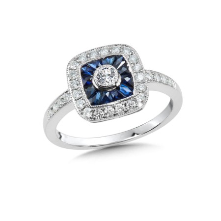 Diamond and Sapphire Ring