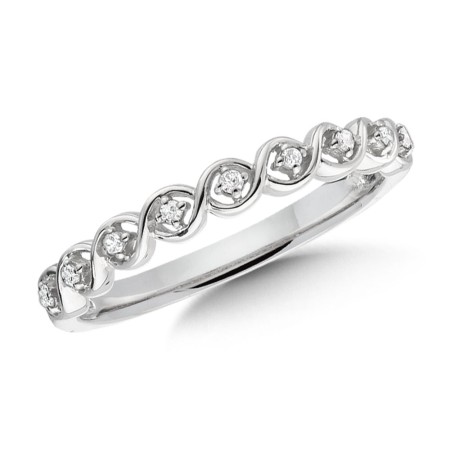 10k White Gold Stackable Ring