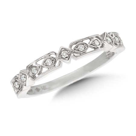 10k White Gold Stackable Ring