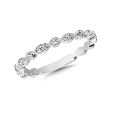 Diamond Stack Ring in White Gold