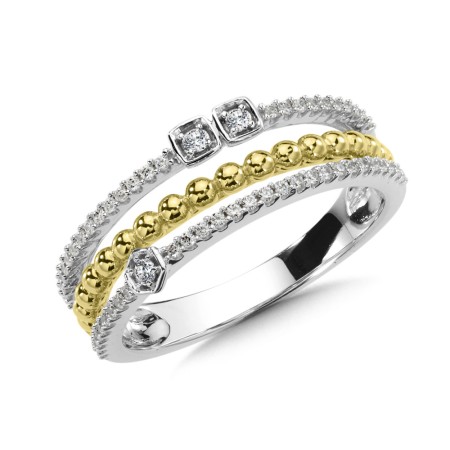 14K Gold Two-Tone Diamond Ring