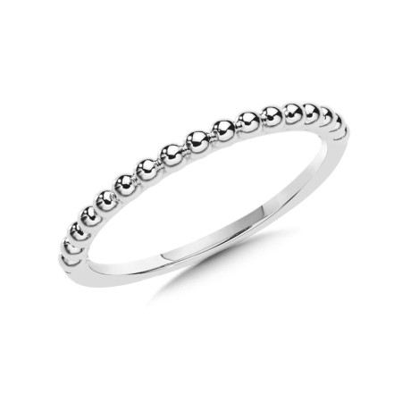 14K White Gold Stackable Ring