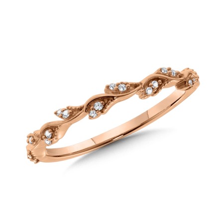 Floral Style Diamond Stack Ring