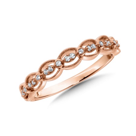 Oval Bezeled Stackable Diamond Band
