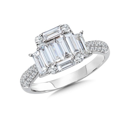 18K White Gold Diamond Ring