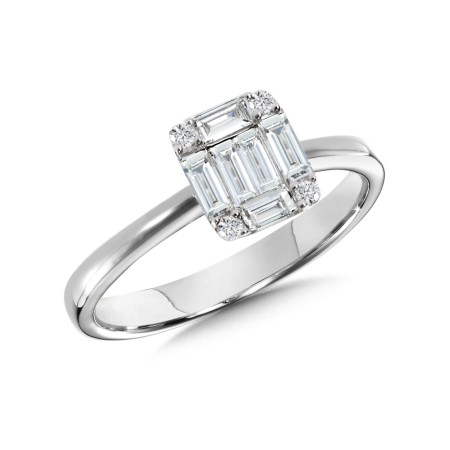 18K White Gold Diamond Ring