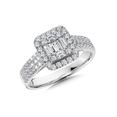 14K White Gold Diamond Ring