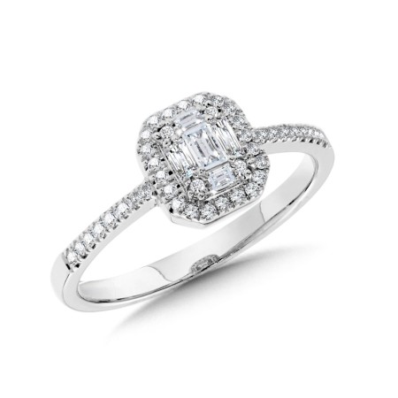 14K White Gold Diamond Ring