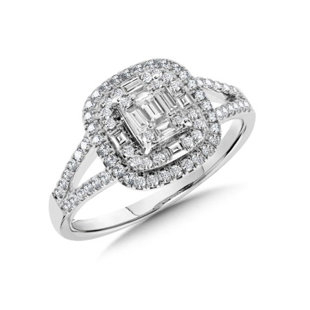 14K White Gold Diamond Ring