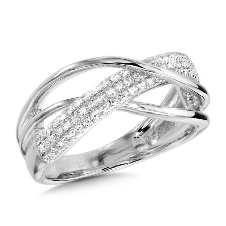 Abstract Infinity Pave Diamond Ring