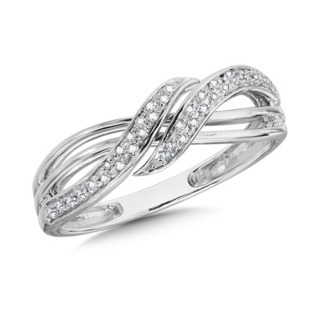 Abstract Infinity Bypass Diamond Ring