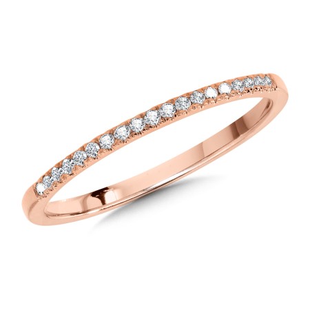 10k Rose Gold Petite Stackable Diamond Band - CDD3095-1P