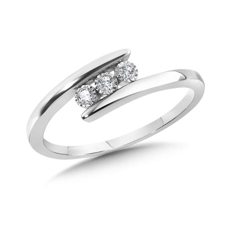 3-Stone Bypass Promise Ring