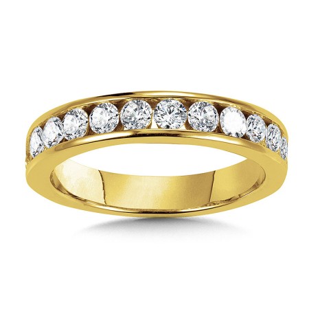 Channel Diamond Wedding Band