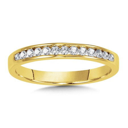 Channel Diamond Wedding Band