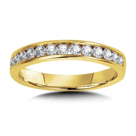 Channel Diamond Wedding Band