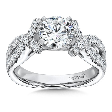 Spiral Style Diamond Engagement Ring