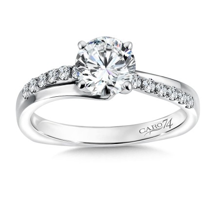 Spiral Style Diamond Engagement Ring