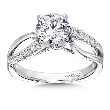 Classic Elegance Collection Diamond Criss Cross Engagement Ring