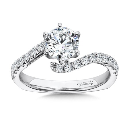 Classic Elegance Collection Diamond Criss Cross Engagement Ring