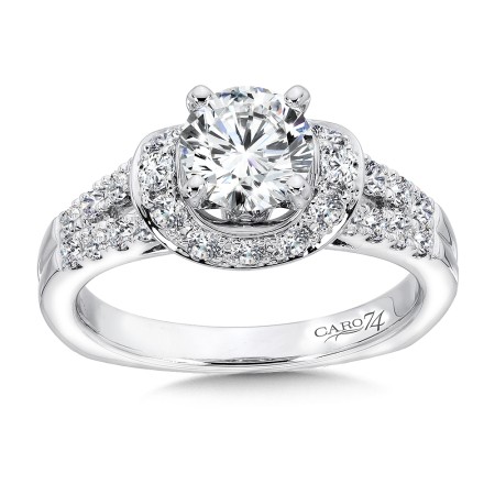 Modernistic Collection Split Shank Diamond Engagement Ring