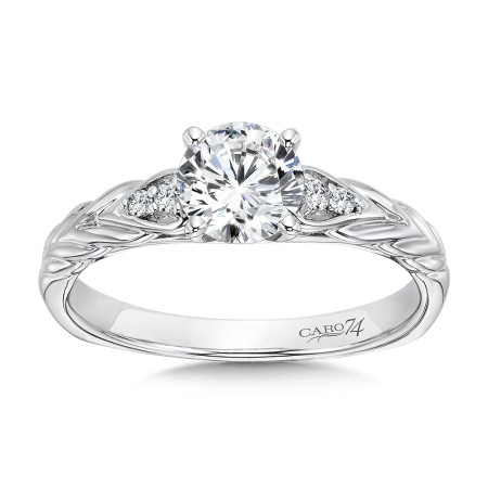 Inspired Vintage Collection Engagement Ring With Side Stones