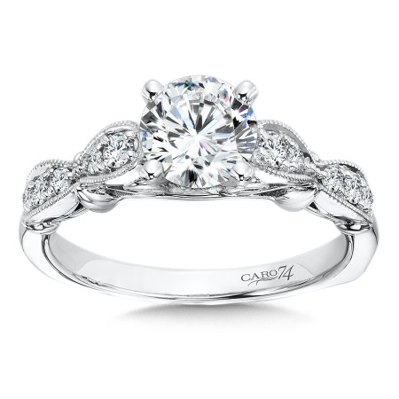 Inspired Vintage Collection Engagement Ring With Side Stones