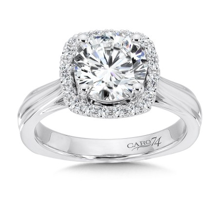 Cushion-Shape Halo Engagement Ring