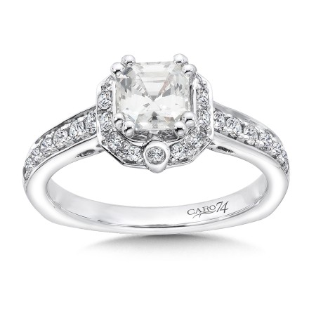Asscher Cut Halo Engagement Ring