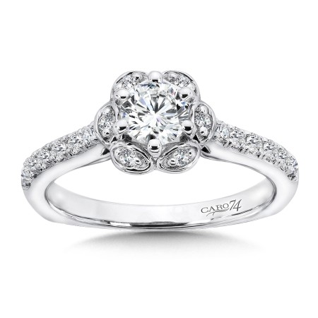 Halo Diamond Engagement Ring