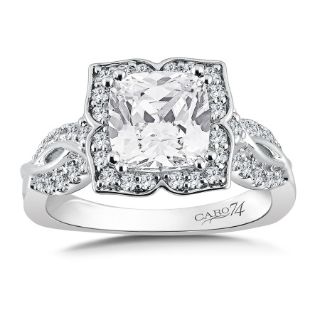 Diamond Halo Engagement Ring