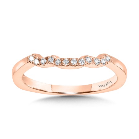 Valina Curved Diamond Wedding Band - R1099BP