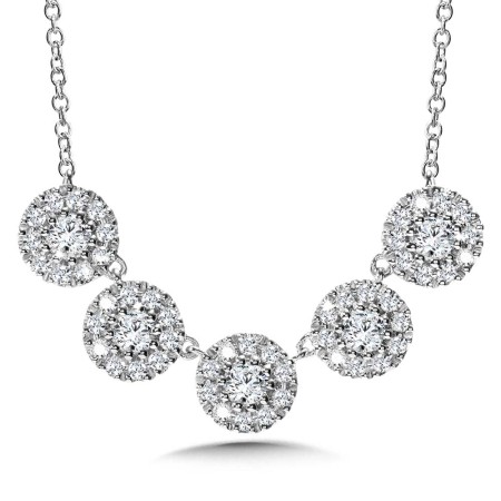 Diamond Delights Cluster Necklace