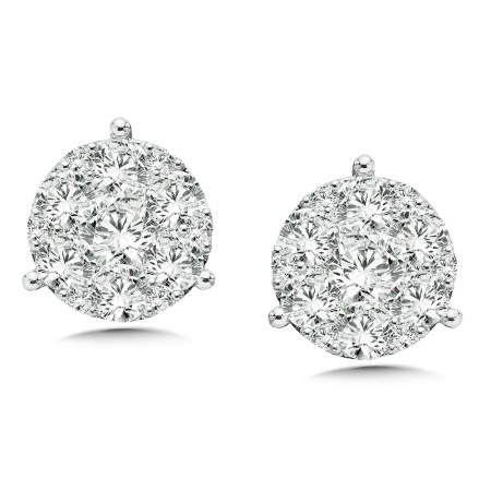 Cluster Diamond Earrings