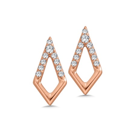 14K Rose Gold Diamond Kite Earrings - EDD2737-P