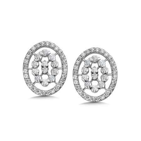 Diamond Earrings in 14K White Gold