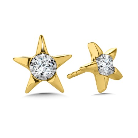 Star-Shaped Diamond Star Studs