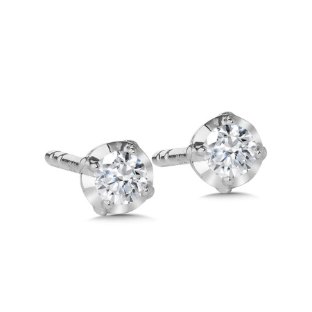 Diamond Solitaire Studs (1/10 ctw)