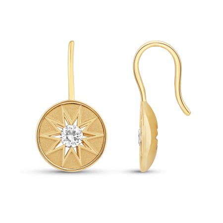 14K Gold & Diamond Stellaris Medallion-Style Earrings