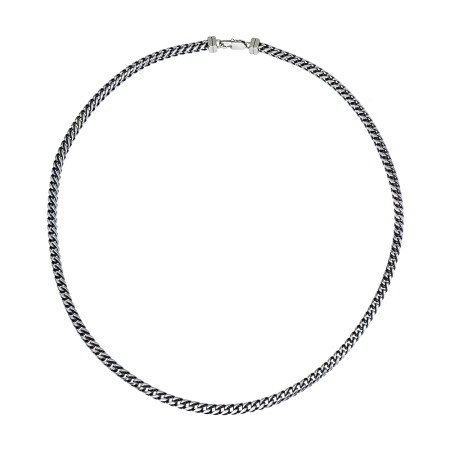 Men's Esquire Blue Steel H-Bone Chain Necklace