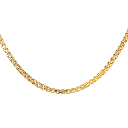 Men's Esquire 14K Plated Silver Double Box Chain Necklace