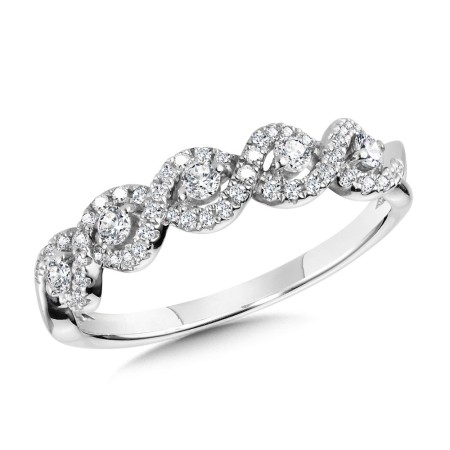 Gratitude Diamond Spiral Band