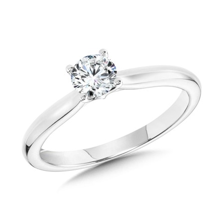 1/2 Carat Round Shank Solitaire Engagement Ring | SDR1050-W